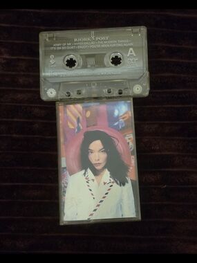 Bjork Post Cassette Tape - Clear Shell with Multi-Color Insert